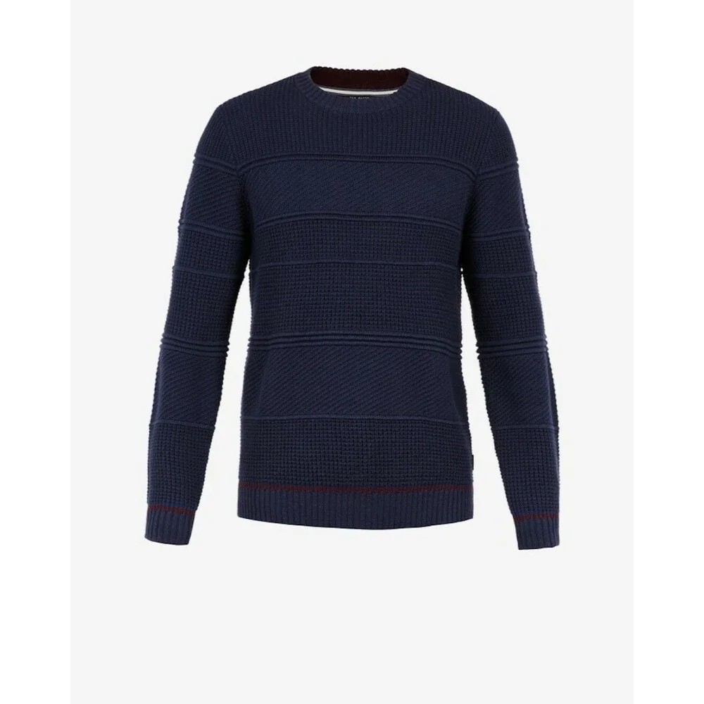 Ted Baker Latar Textured-Knit Crewneck Sweater